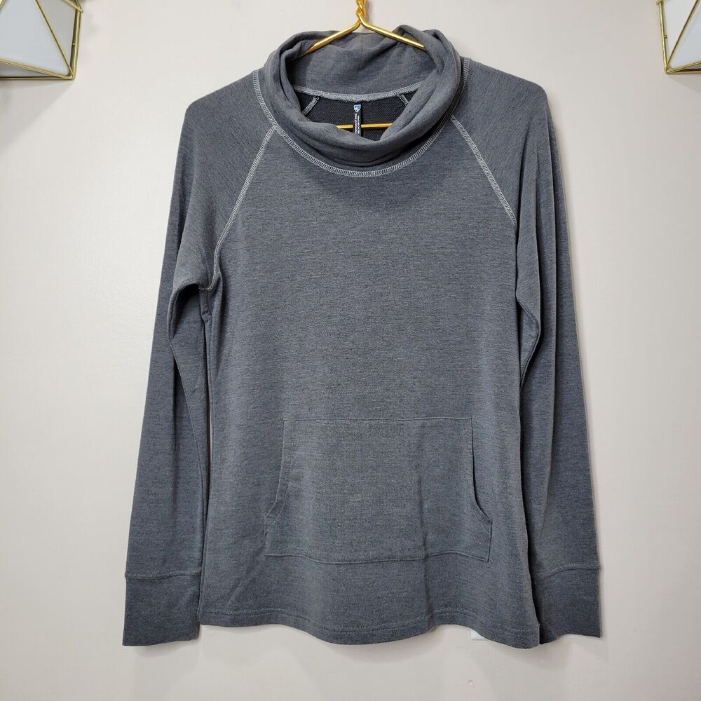 Kuhl Alea Pullover Cowl Neck Long Sleeve Sweater Size Small Gray